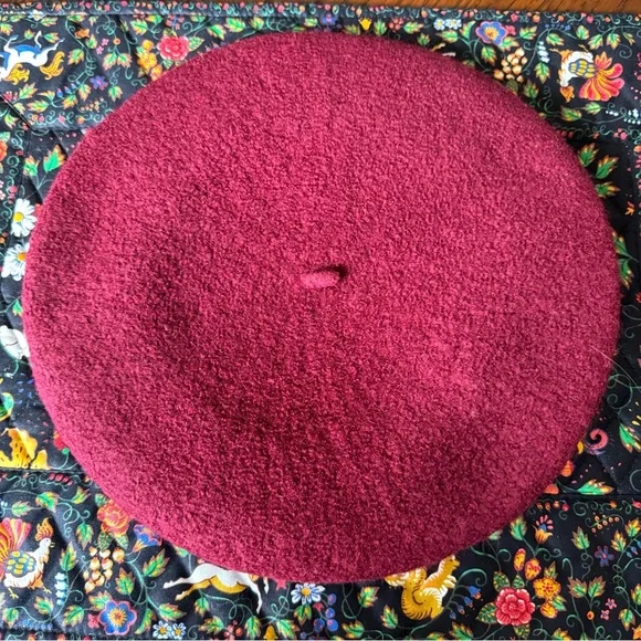 NWT Vintage Betmar Beret Raspberry Wool W Pink Bow #508  NOS New - Picture 5 of 7